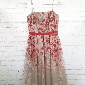 Eliza J, Pink/salmon Midi Dress